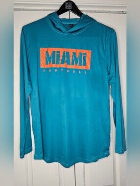 Miami Football Lightweight Hooded Pullover - Long Sleeve - XL